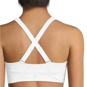 Avia White Performance Sports Bra with Criss-Cross Straps